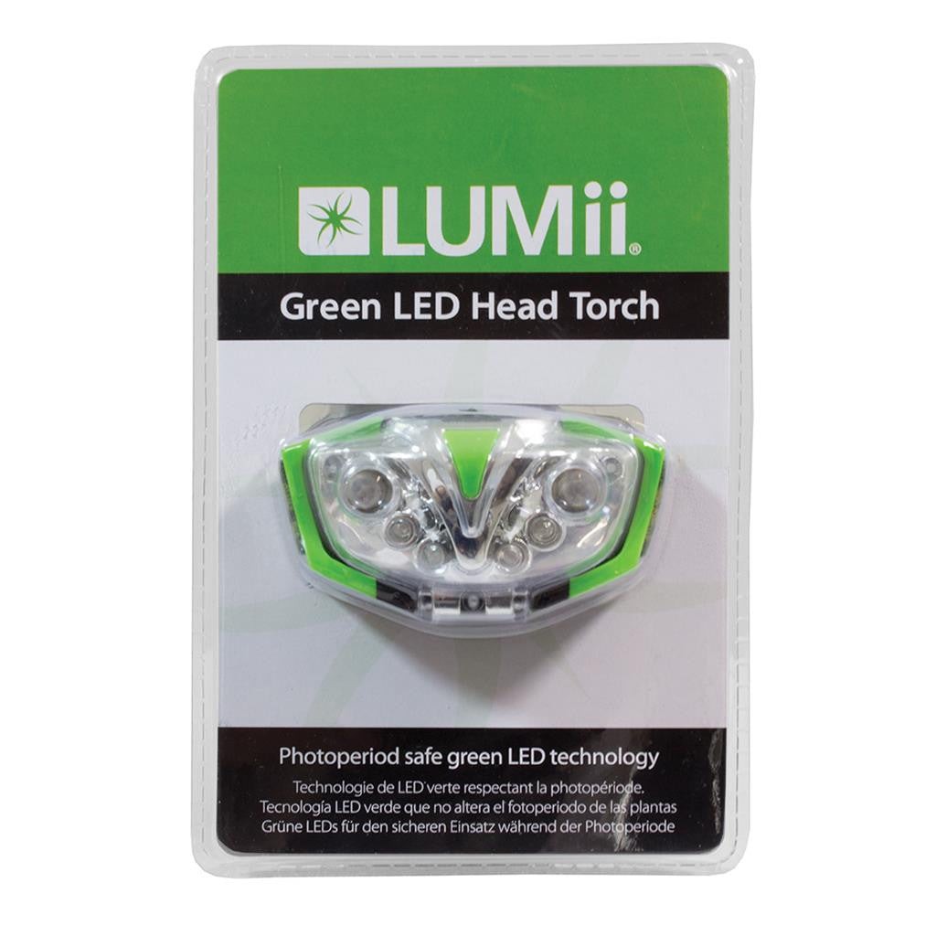 LED lampa za glavu sa zelenim svjetlom LUMII